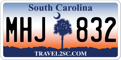 SC license plate MHJ832