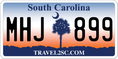 SC license plate MHJ899