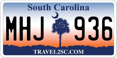SC license plate MHJ936