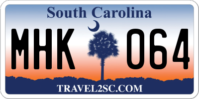 SC license plate MHK064