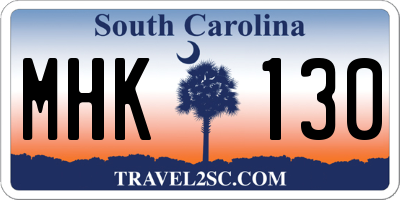 SC license plate MHK130