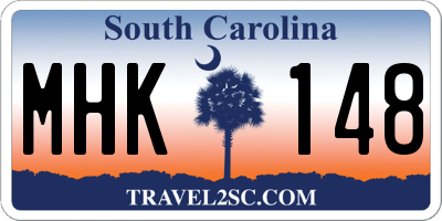 SC license plate MHK148