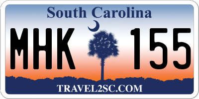 SC license plate MHK155