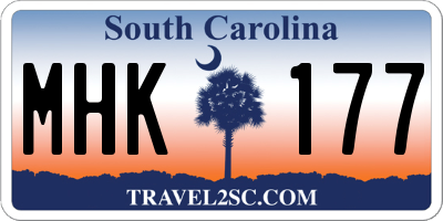 SC license plate MHK177