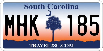 SC license plate MHK185