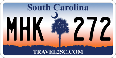 SC license plate MHK272