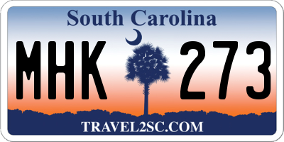 SC license plate MHK273