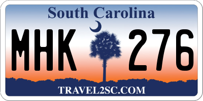 SC license plate MHK276
