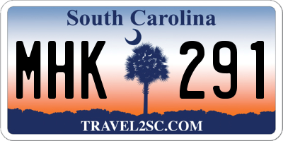 SC license plate MHK291