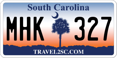 SC license plate MHK327