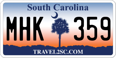 SC license plate MHK359