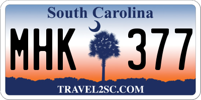 SC license plate MHK377