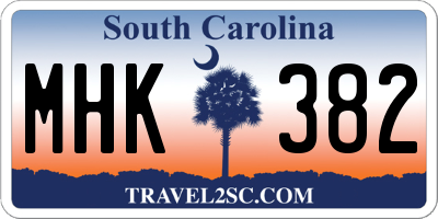 SC license plate MHK382