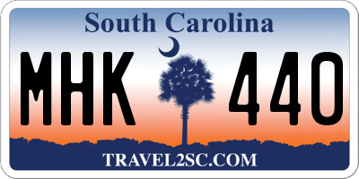 SC license plate MHK440