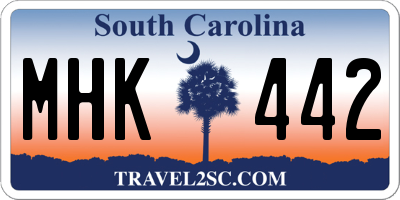 SC license plate MHK442