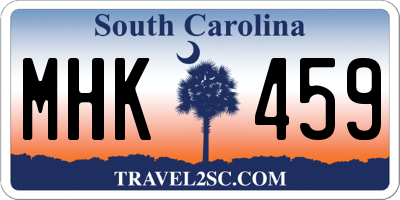 SC license plate MHK459