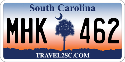 SC license plate MHK462