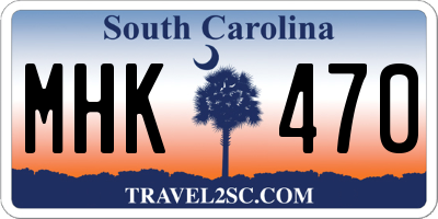 SC license plate MHK470
