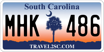 SC license plate MHK486