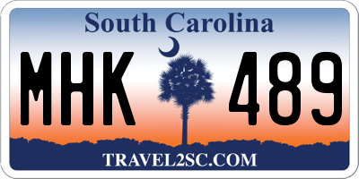 SC license plate MHK489