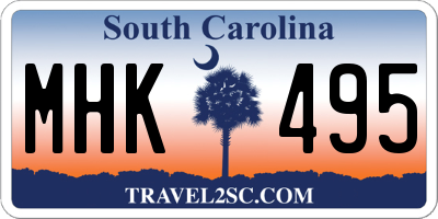 SC license plate MHK495
