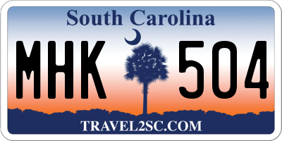 SC license plate MHK504