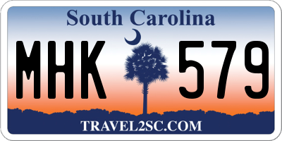 SC license plate MHK579