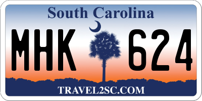 SC license plate MHK624
