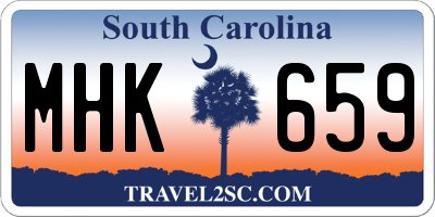 SC license plate MHK659