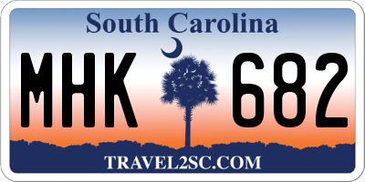 SC license plate MHK682