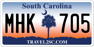 SC license plate MHK705