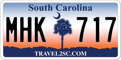 SC license plate MHK717