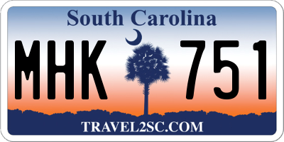 SC license plate MHK751