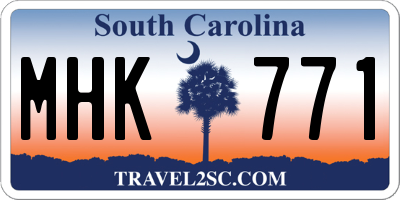 SC license plate MHK771
