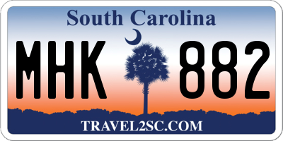 SC license plate MHK882