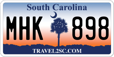 SC license plate MHK898