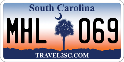 SC license plate MHL069