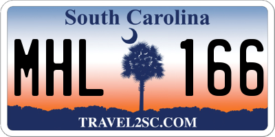 SC license plate MHL166