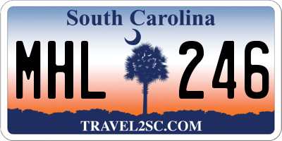 SC license plate MHL246