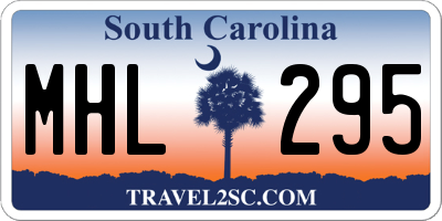 SC license plate MHL295