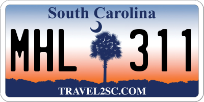 SC license plate MHL311