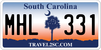 SC license plate MHL331