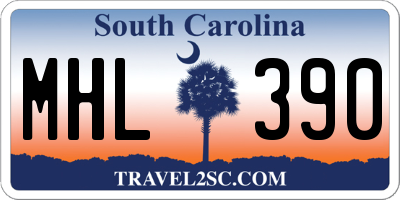 SC license plate MHL390