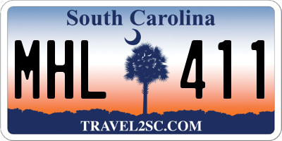 SC license plate MHL411