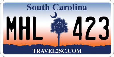 SC license plate MHL423