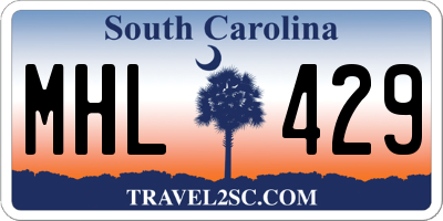 SC license plate MHL429