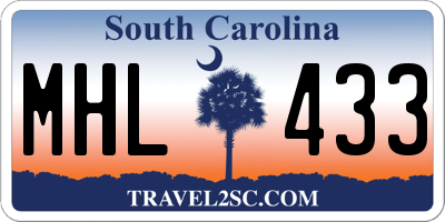 SC license plate MHL433