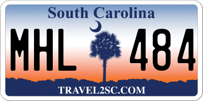 SC license plate MHL484