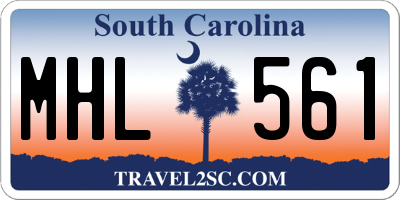 SC license plate MHL561