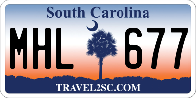 SC license plate MHL677